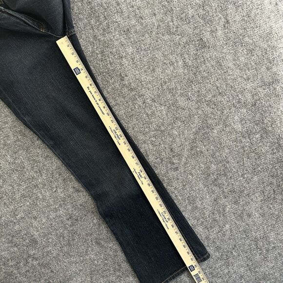 Michael Kors Jeans Women 10 Blue Bootcut Dark Embroidered Y2K Designer Logo - Picture 8 of 11